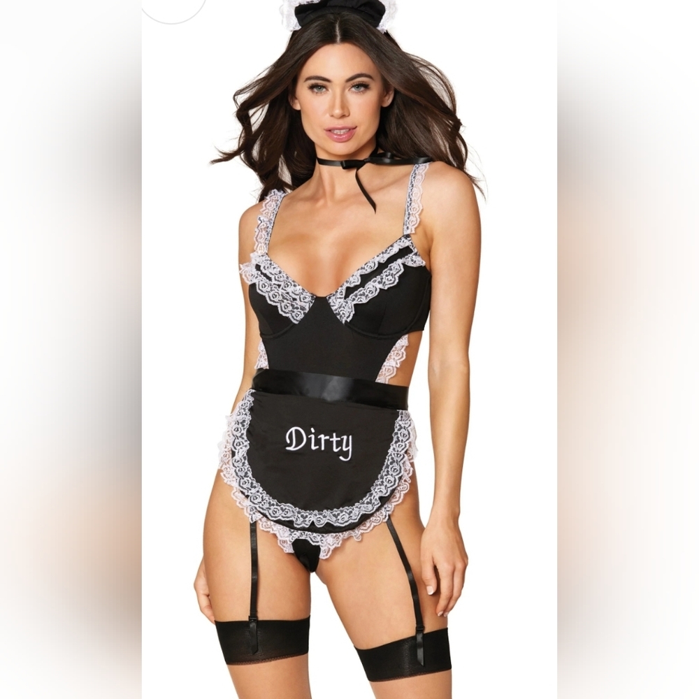 Dreamgirl sexy french maid bodysuit size s. Used.